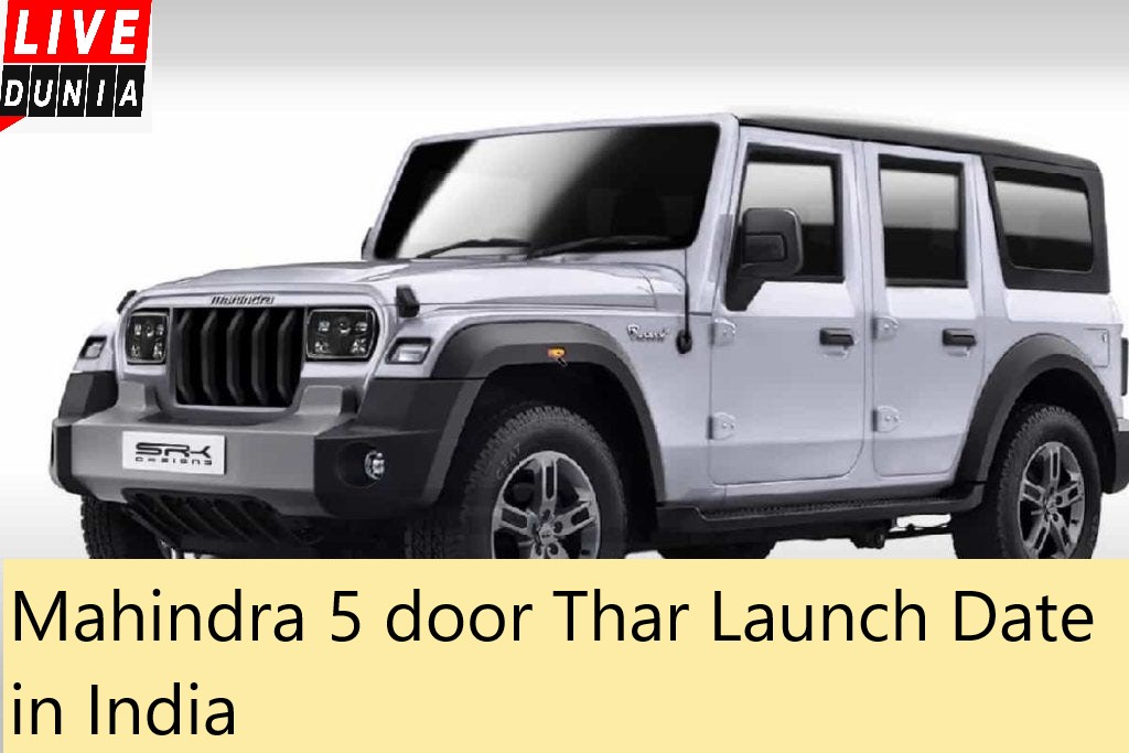 Mahindra 5-door Thar Launch Date and Expected Price